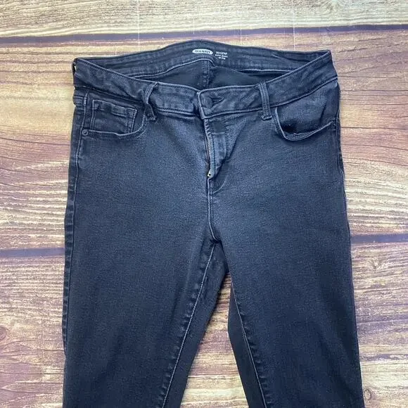 Old Navy Women’s Rockstar Super Skinny Low-Rise Jeans. Size 14 Light Wash Black - Picture 4 of 12